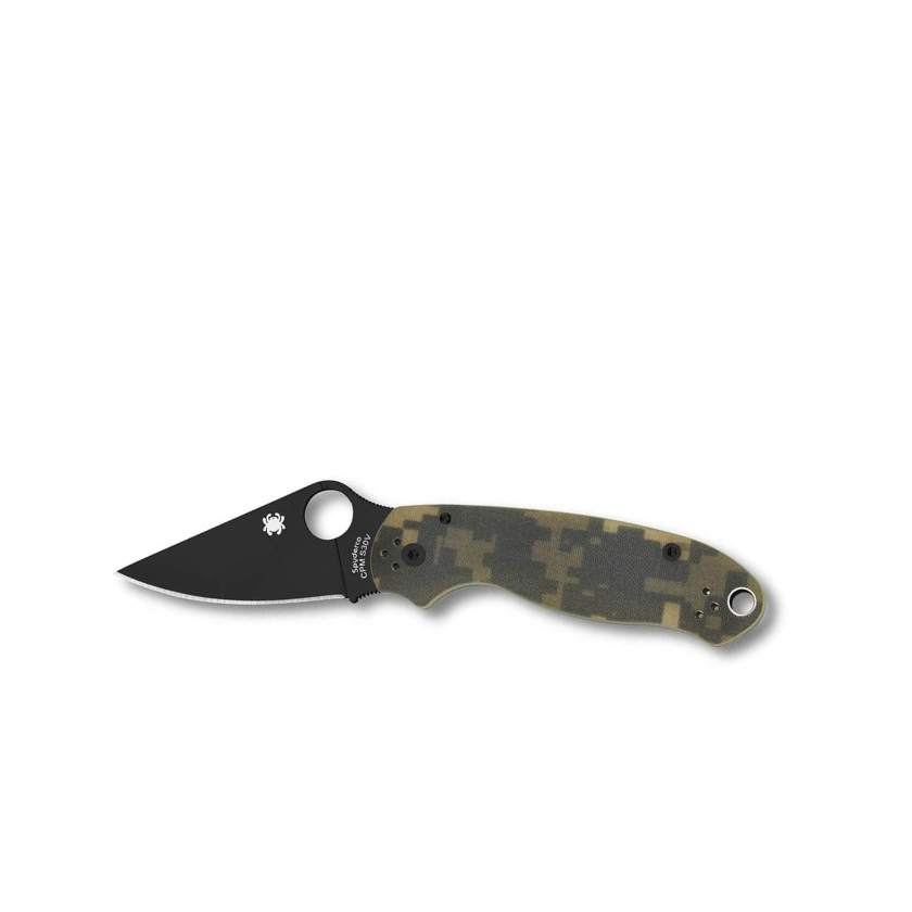 Spyderco Para 3 Folding Knife with 2.95" Black CPM S45VN Blade and G-10 Handle C223GPCMOBK