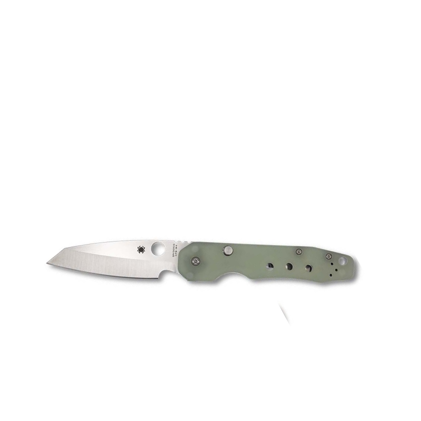 Spyderco Smock Knife with 3.45" CPM S30V Steel Blade and Green Fiber G-10 Handle C240CFP