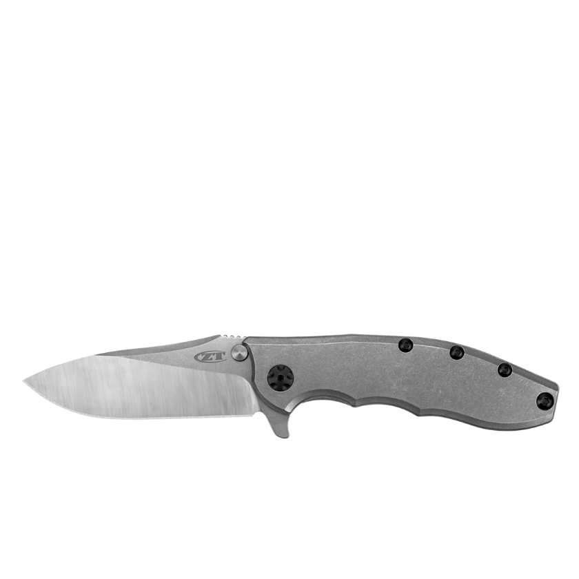 Zero Tolerance ZT Hinderer Knife 3.25" Drop Point Titanium handle CPM 20CV Blade Silver