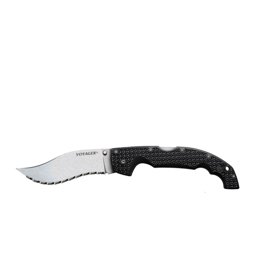 Cold Steel Voyager Series Folding Knife 4" Tri-Ad Lock S35VN Pocket Clip Handle Vaquero Serrated XL
